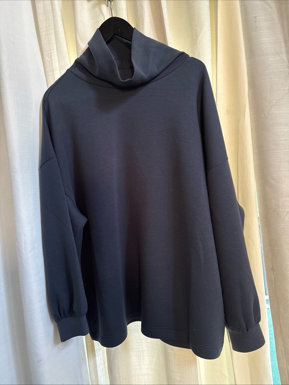 Old navy bounce back Oversized navy Cowl Neck Sweatshirt XXL NWT